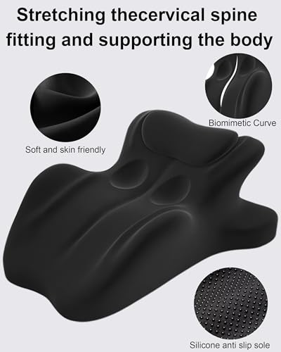 HOMEPAC Ergonomic Memory Foam Wedge Pillow, 27° Angled Support for Neck and Waist, Multi-Position Support Pillow (Black)