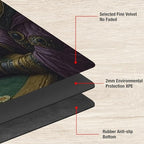 Playmats for Magic: The Gathering MTG Card Game Mat Plus 50 Pcs Card Sleeves, 24 x 14 inch TCG Mat with Stitched Edge for Commander Deck Duskmourn Board Game, Pandas Play Poker