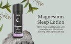 Magnesium Sleep Lotion with Lavender and Melatonin - Topical Application Night Cream- High Potency - Organic Materials - Large Size - Great Value - 8 fl. oz
