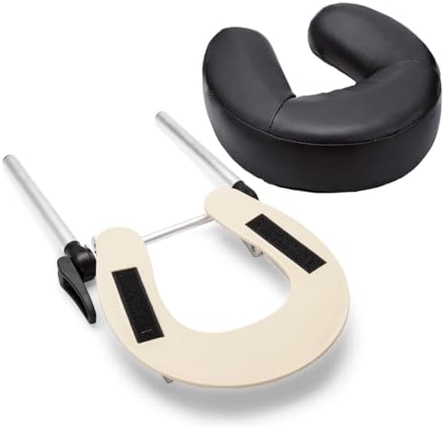 Udefineit Adjustable Massage Table Face Cradle & Pillow, SPA Massage Table/Bed/Chair Headrest Platform with Face Pillow, Massage Home Mattress Top Massage Kit Head Face Rest Support & Face Cushion