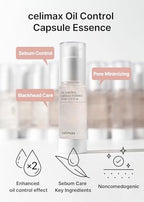 celimax Oil Control Capsule Essence | with Tea Tree Extract, For Sebum Reducing Serum, Mattifying, Hydrating, Moisturizing Mild Formula for Sensitive, 30ml