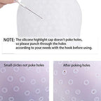 Silicone Highlight Caps Set for Color Hair 2 PCS Professional Reusable Highlighting Caps with Hooks & Salon Hairdressing Dyeing Staining Tools for Women Men