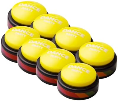 So Many Buttons (Pack of 8) | Dance Party Button with Music | Gag Gifts | Office Toys