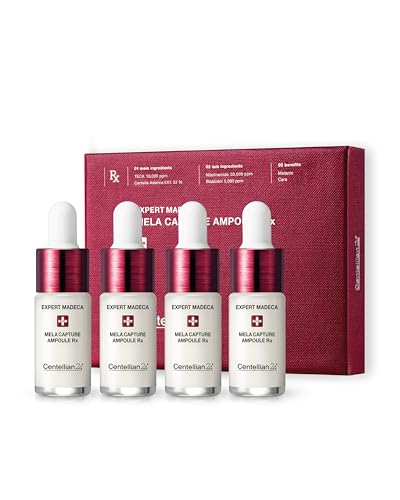 Centellian 24 Expert Ampoule (Season 2, 0.2fl oz x 4 pcs) - Korean Serum for Face. Soothing, Even Tone, Dry Sensitive Skin. TECA, Centella Asiatica, Gotu Kola