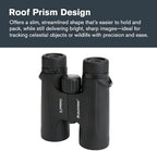 Celestron - Outland X 8x42 Binoculars – Ideal for Birding and Outdoors – 42mm Objective Lenses – Wide 7° Field of View – BaK-4 Prisms – Multi-Coated – Waterproof and Fogproof