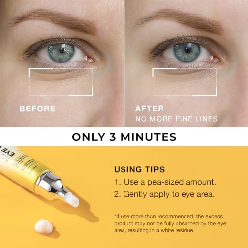 Instant Temporary Eye Tightener Cream: Reduces The Look of Under Eye Bags Dark Circles, Anti-Aging Fine Lines, Firm Delicate Skin Under Your Eyes, Rapid Eye Firming