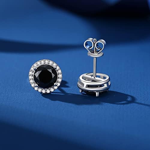 925 Sterling Silver 2-4 Carat Lab Simulation Diamond Stud Earrings 5A Cubic Zirconia Stud Earrings Hypoallergenic White Gold Plated, Perfect Jewelry Gifts