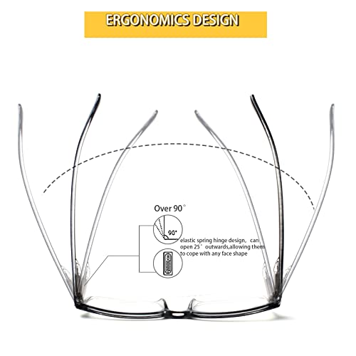 Kerecsen READING GLASSES 4 Pack Spring Hinge Comfort Readers Plastic Includes Sun Readers (2 Black 2 Tortoise, 6.00)