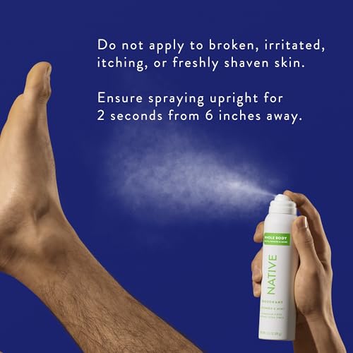 Native Whole Body Deodorant Spray Contains Naturally Derived Ingredients, Deodorant for Women & Men | 72 Hour Odor Protection, Aluminum Free with Coconut Oil and Shea Butter | Cucumber & Mint