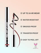 Erinde 3PCS Peel Off Lip Liner Stain, Long Lasting Tattoo Lip Liner with Tweezer, Matte Finish Peel Off Lip Stain, Waterproof Transfer Proof, Non-Stick Cup Nude Lip Lipliner Stain
