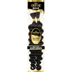 Sensationnel Empire bulk braiding – deep body human hair braids for knotless boho box or curly loose wave styles - 1 pack (22 inch, 1 JETBLACK)