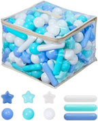MoonxHome Ball Pit Balls for Toddlers, BPA Free Crush Proof Plastic Toy Balls for Ball Pit, Children's Pool Water Toys, Macaron Ocean Balls for Play Tent 2.15 Inch Pack of 100…