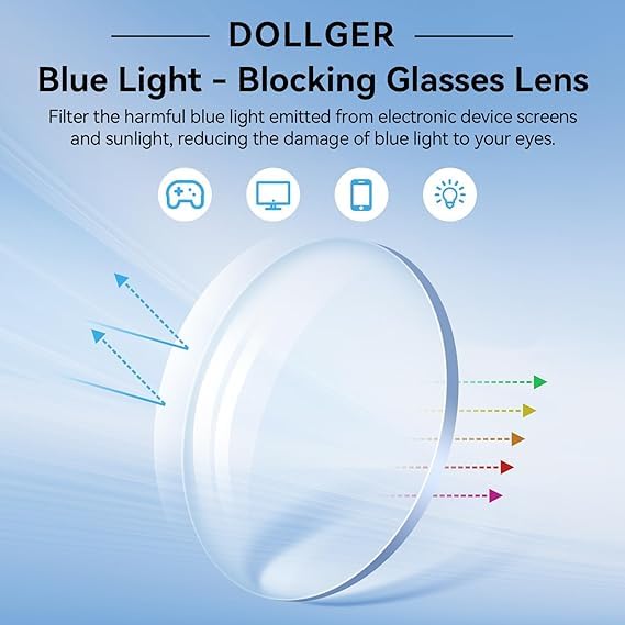 Dollger Blue Light Glasses for Women Oversized Anti BlueLight Blocking Cute Trendy Big Brown Frames Computer Screen Eyeglasses