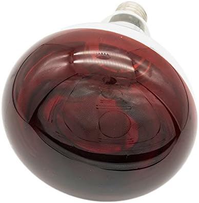 Infrared Heat Lamp Bulb Red Light Therapy 250 Watt Dark Red Hard Explosion-Proof Glass for Chicken, Farm, Pets, Warming Bulbs Bathroom Winter(120V,250W)