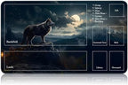 for MTG Game Playmat, for Magic TCG Rubber Play mat,Tabletop Card Playmats with Smooth Surface,Trading Card Inked Game Mat with Zones,Battle Game,Sky Wolf