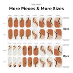 Nailog Semi Cured Gel Nail Strips 34 pcs| Long Lasting Nail Polish Sticker Wraps with Glossy Gel Finish, Maze