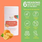 PLAY PITS - Natural Kids Whole Body Deodorant - Safe for Girls & Boys w/Sensitive Skin of All Ages - Clean & Paraben Free – SUGA, SONSHINE, & HAPPY - Infused w/Essential Oils – Variety 3 pack