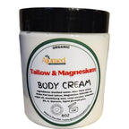Beef Tallow & Magnesium Body butter - Grass Fed and Finished beef tallow Magnesium Cream- Handmade tallow moisturizer for Cracked, Dry, Itchy skin- eczema cream- diaper rash- dry skin body care (FRANKINSCENCE)