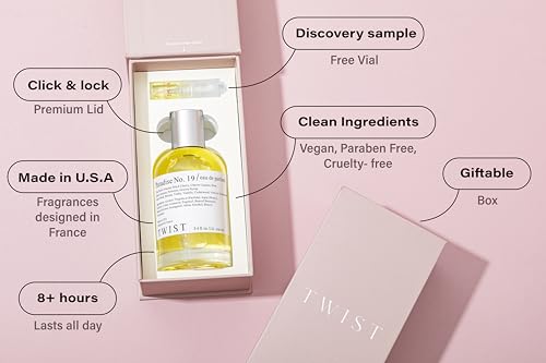 Twist - Paradise No. 19 - Eau De Parfum Inspired by Tom Ford's Lost Cherry, Long-Lasting Perfume for Women & Men, Paraben Free, Vegan, Clean Ingredients, Unisex Fragrance - Spray 100 ml | 3.4 fl. oz.