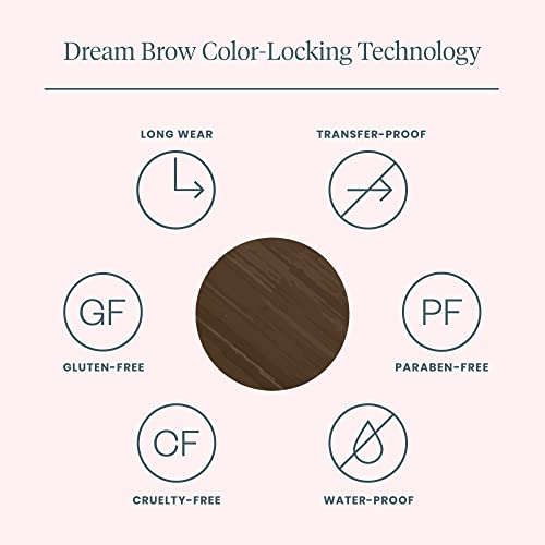 Wonderskin Dream Brow Eye Brow Gel, Long Lasting Eyebrow Gel, Waterproof, Transfer Proof Tinted Filler Eyebrow Mascara (Dark Brunette)