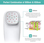 Cold Laser Therapy Device for Dog Veterinary, Handhold, Low Level Laser Red Light Therapy for Human Pain Relief Knee, Joint, Muscle, 4 Power/4 Timer, 3X 808nm + 13x 650nm