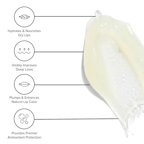 DRMTLGY C Balm: Antioxidant Lip Treatment Balm & Lip Oil with Supercharged Vitamin C FSA HSA Eligible, Hyaluronic Acid Serum for Deep Hydration, Smooths Lip Lines & Wrinkles, Plumps Dry, Chapped Lips