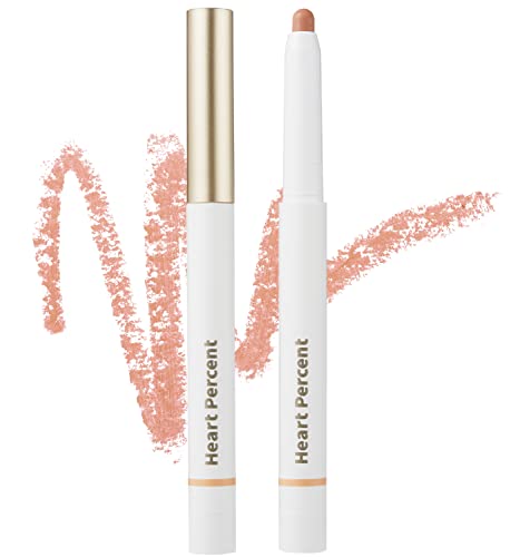 Heart Percent Dote On Mood Lip Pencil, Long-Lasting Creamy Lip Crayon Smooth Color Liner Retractable Lipstick Pencil 0.8g, #01. Peach Beige