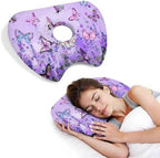 Ear Piercing Pillow for Side Sleepers Pillows with Holes for Ear Pain,Donut Pillow for Ear Side Sleeping Pillow for Adults CNH Ear Pain Relief Pressure Sores Ear Pillow with Hole in Center