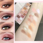 Versatile 16 Color Naked Pink Eye Shadow Palette, Blendable, Long-Lasting, Highly Pigmented, Waterproof eyeshadow palatte makeup