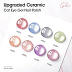 Gellen Cat Eye Gel Nail Polish 18ml, Moonlight High Gloss Gel Polish with Magnet, Silk Smoothie Holographic Gel Polish, Ceramic Cateye Magnetic Soak Off UV Gel Polish, Nail Art Manicure Salon