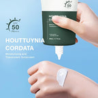 Heartleaf Silky Moisture Sunscreen, Moisture Daily Sunscreen, Korean SPF 50+ PA++++ Clear Filter Sun Essence, No White Cast, Hydrating, Moisturizing, Cools Down, Light Finish
