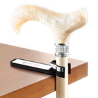 Merry Sticks Walking Cane Holder, Smart Reflective Cane Holder Clip for Table, Walking Stick Accessories for Senior, Portable, Foldable, and Convenient
