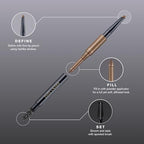 Estée Lauder The Brow Multi-Tasker 3-in-1 Tool | Eyebrow Pencil, Powder and Brush