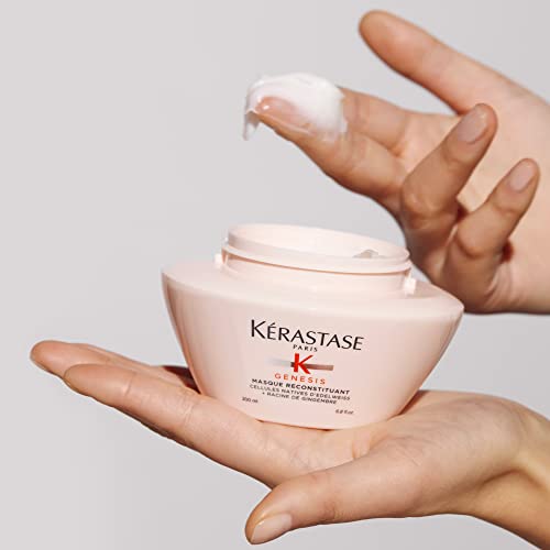 KERASTASE Genesis Hair Mask | Anti-Breakage & Strengthening For Weak or Damaged Hair | Nourishes, Detangles, and Hydrates Hair | For Weakened Hair | Masque Reconstituant | 6.8 Fl Oz