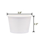 Belinlen 50 SET 8 OZ Disposable White Ice Cream Cups with Lids Medium Hot and Cold To Go Cups Paper Cup Takeout Food Container