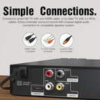 MEGATEK Region-Free HDMI DVD Player for TV, Compact CD/DVD Player for Smart TV, USB Port, Plays All Region DVDs & Multi Formats, Metal Housing, HDMI/RCA Cables & Remote Included