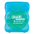 Oral-B Complete Satin Floss, Mint, 5 meters (5.4 Yards), Small Travel Size - Pack of 12