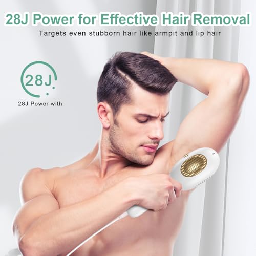 Laser Hair Removal, IPL Laser Hair Removal for Women and Men, 32°F Sapphire Ice Cooling System, Laser Hair Removal Device At Home, Almost Permanent Painless Whole Body Hair Removal