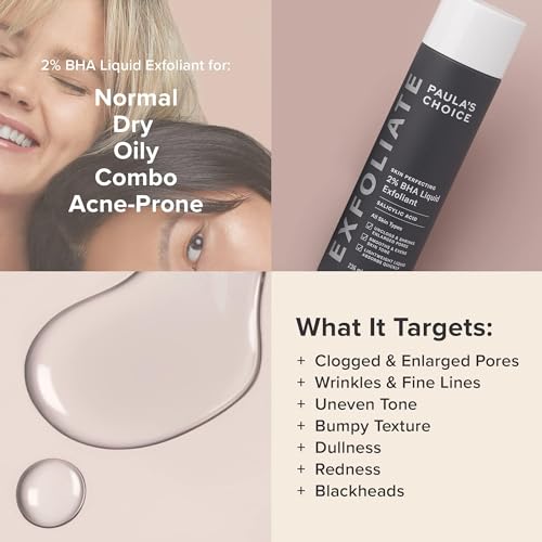 Paulas Choice--SKIN PERFECTING 2% BHA Liquid Salicylic Acid Exfoliant--Facial Exfoliant for Blackheads, Enlarged Pores, Wrinkles & Fine Lines, 4 oz Bottle