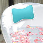 Comfortable Bath Pillow with Suction Cups, Supports Neck and Shoulders Home Spa Pillows for Bathtub, Hot Tub, Bathtub Head Rest Pillow Relax & Comfy - Blue