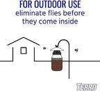 TERRO T380 Outdoor Reusable Fly Magnet Fly Trap - Poison Free Fly Killer and Trap with Bait