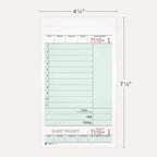 Adams Guest Check Unit Sets, 2-Part, Carbonless, White Bond/Tag, 4-1/4 x 7-1/4 Inches Detached, 250 Sets/Pack (947SWC)