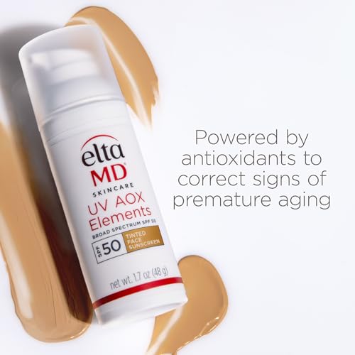 EltaMD UV Elements Tinted Moisturizer with Broad-Spectrum SPF 44, Mineral Face Sunscreen, Water-Resistant, Oil-Free, Face Moisturizer 2.0 oz Airless Pump (2 pack)
