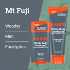 Mando Whole Body Deodorant - Invisible Cream Tube and Solid Stick - 72 Hour Odor Control - Aluminum Free, Baking Soda Free, Skin Safe - 3.0 Ounce Tube and 2.6 Ounce Solid Stick Bundle - Mt Fuji