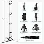 Neverland Beauty & Health 23 Inch Wig Stand Tripod with Head,Wig Head Stand with Mannequin head,Mannequin Head Stand with Canvas Head for Wigs,Manikin Head Set for Wigs Making Display