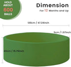 Ball Pit for Toddlers 47.24''x15.75'' Baby Ball Pits Round Foam Ball Pits Lagre Kids Ball Pit Kids Play Ball Pool Ideal Gift for Children (Green, NO Balls)