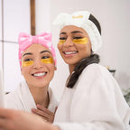 Semato Bachelorette Party Favor Set Bride Spa Headband Bride Headband and Bridesmaid Headband Skincare Headbands for Women Cute Bow Head Bands Party Supplies (1 bride+ 7pink dot)