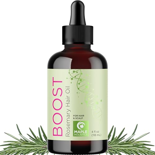 Rosemary Hair Oil for Hair Growth - Strengthening Vegan Hair Growth Oil for Women & Men Amla Castor and Pumpkin Oil - Thickening Hair Serum for Hair Growth for Dry Damaged and Thinning Hair (4 Fl Oz)