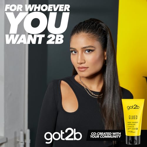 Got2B Schwarzkopf Glued Spiking Glue Hair Gel, Water Resistant, Strong Hold for Up to 72 Hours, 150 ml,package may vary