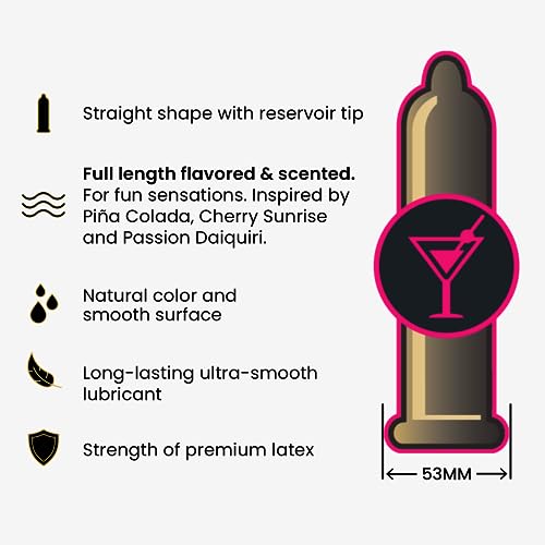 SKYN Cocktail Club Premium Flavored Condoms, 10 Count